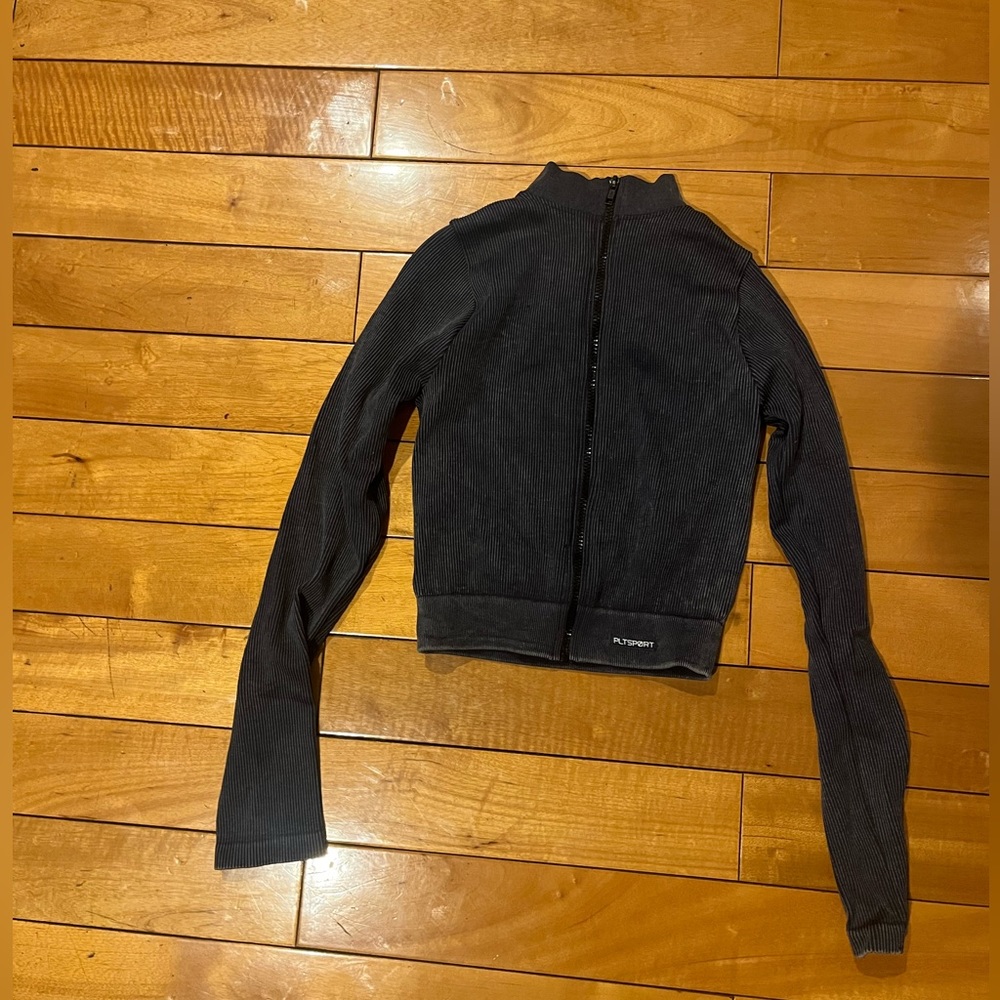 PLT charcoal zip up sport jacket